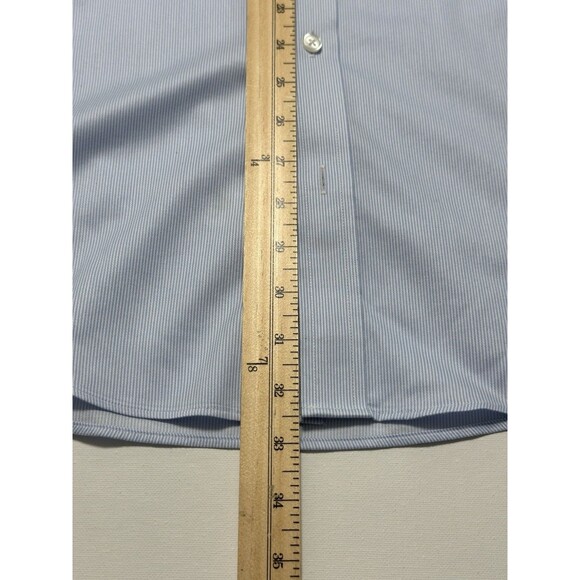 TM Lewin Dress Shirt Mens 16/36 Slim Fit Striped Blue White 41cm/91cm - Picture 11 of 11